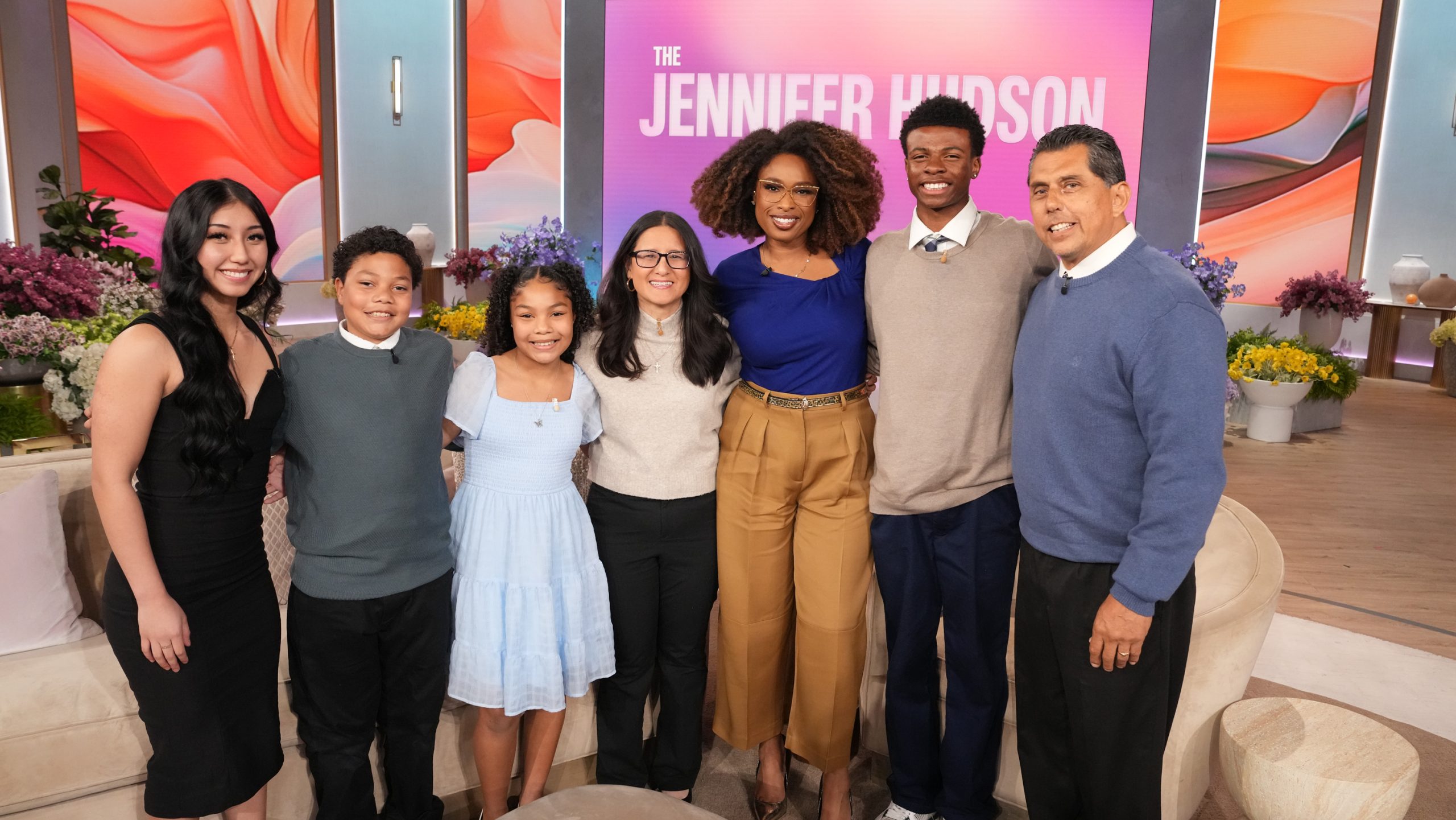 The Parra family with Jennifer Hudson on The Jennifer Hudson Show